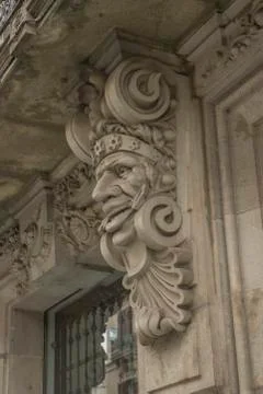 Corbel Face left side Stock Photos
