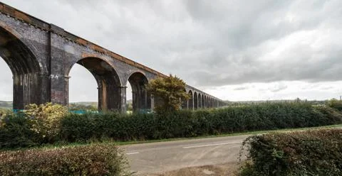 Corby Bridge or Wetheral Viaduct in England Stock Photos