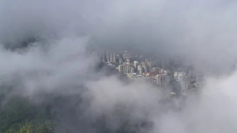 Corcovado above Rio Stock Footage 73233017