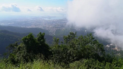 Corcovado above Rio Stock Footage 73233107