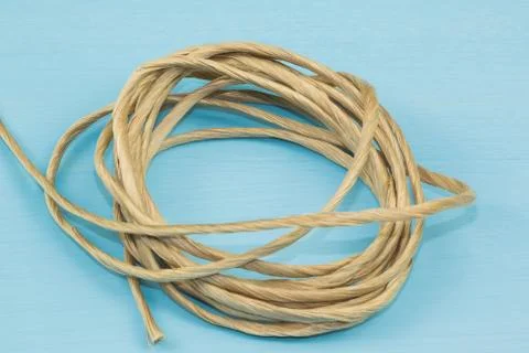 Cord from artificial material for needlework. Stock Photos