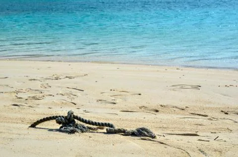 Cord at beach Stock Photos