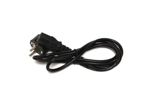 The cord for the computer on a white background Stock Photos