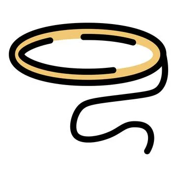 Cord lasso icon vector flat Illustrazione stock