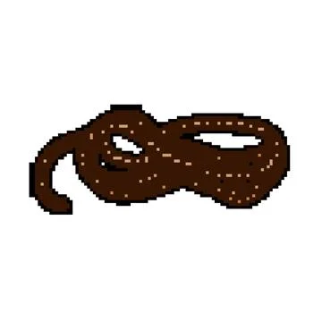 Cord lasso pixel art vector illustration Illustrazione stock