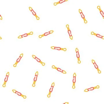 Cord for play game with cat vector seamless pattern Illustration