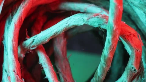 Cord rolled up into a ball Stock Footage 327968409
