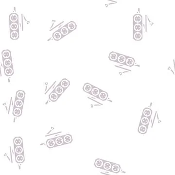 Cord socket glyph vector seamless pattern Illustration