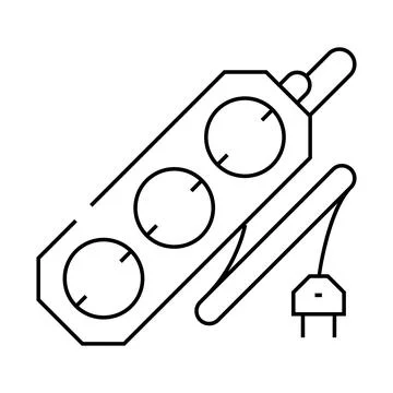 Cord socket line icon vector illustration Stock Illustration