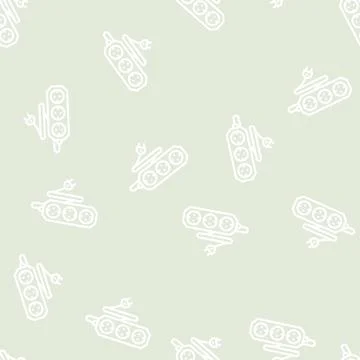 Cord socket line vector seamless pattern Illustration
