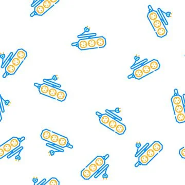 Cord socket vector seamless pattern Illustration