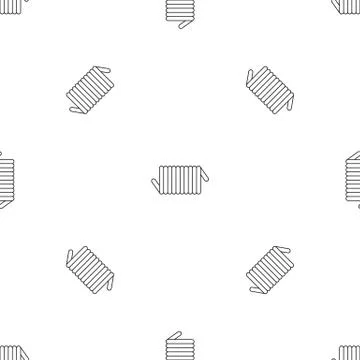 Cord spring coil pattern seamless Stock Illustration