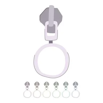 Cord zipper puller vector cartoon graphic 스톡 일러스트