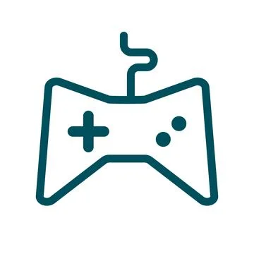 Corded game controller. Game symbol. Vector. Illustrazione stock
