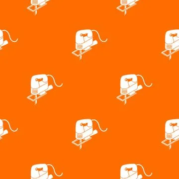 Corded jig saw pattern vector orange Illustration