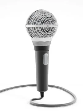 Corded microphone Stock Illustration