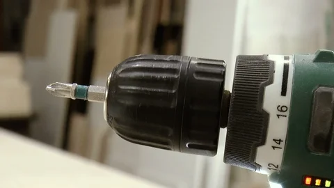 Cordless drill close-up Stock Footage 86190654