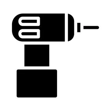 Cordless drill icon. Concept of construction, repair, and maintenance. Stock Illustration