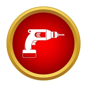 Cordless drill icon representing repair and construction work Stock Illustration