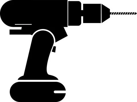 Cordless drill icon sign. 스톡 일러스트