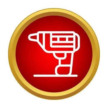 Cordless drill illustration representing construction and repair tools Stock Illustration