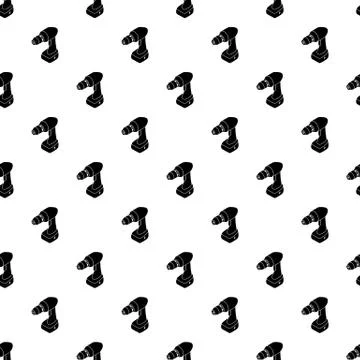Cordless drill pattern vector seamless Stock Illustration