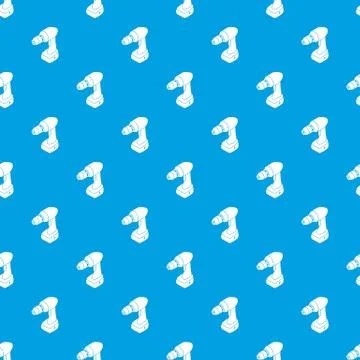 Cordless drill pattern vector seamless blue Stock Illustration