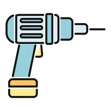 Cordless drill power tool for construction and diy Stock Illustration