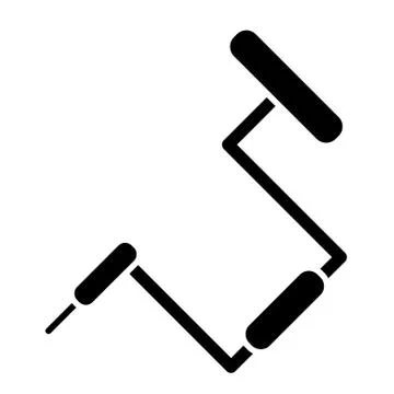 Cordless drill solid icon. Old drill vector illustration isolated on white. Hand 스톡 일러스트
