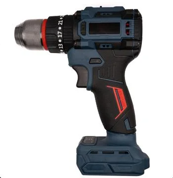 Cordless Drill on White Background Stock Photos