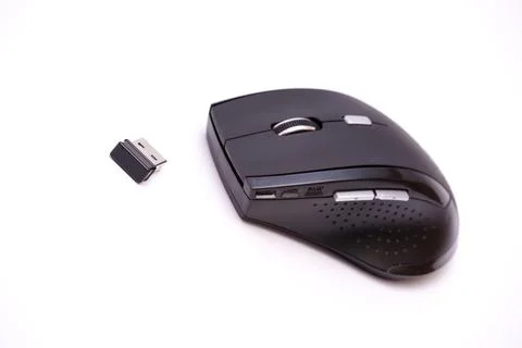 Cordless mouse on a white background. Stock Photos