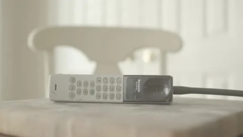 CORDLESS PHONE 90s Stock Footage