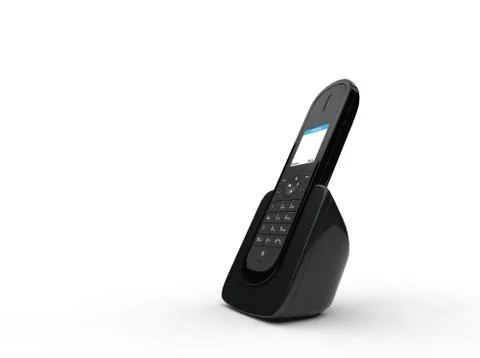 Cordless Phone Perspective View Stock Illustration