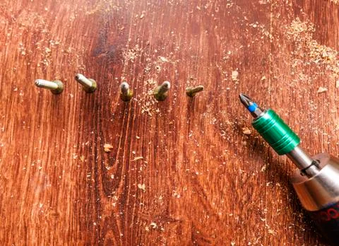 Cordless Screwdriver and Tools Stock Photos