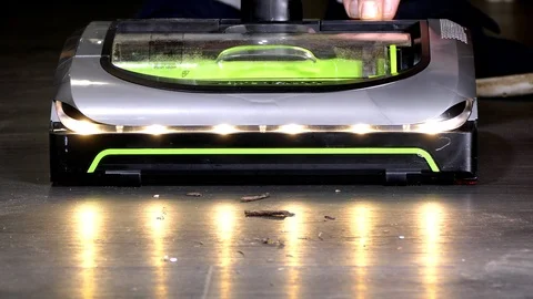 Cordless vacuum cleaner in action. Stock Footage 90600872