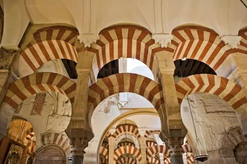 Cordoba mosque inside Stock Photos