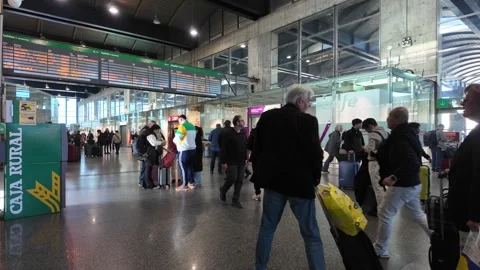 Córdoba train station interior Stock Footage 296295806