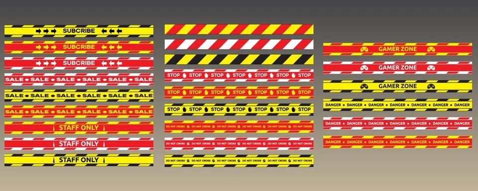 Cordon set collection Illustrazione stock