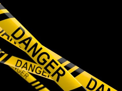 Cordon tape with danger text Stock Illustration