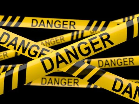 Cordon tape with danger text Stock Illustration