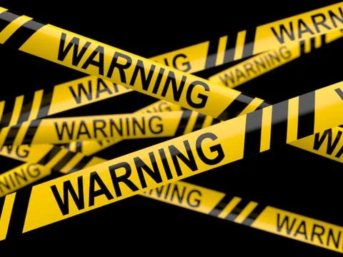 Cordon tape with warning text Stock Illustration