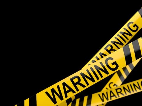 Cordon tape with warning text Stock Illustration