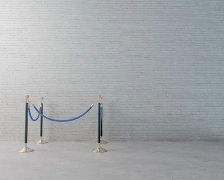 Cordoned Off Area In Room Stock Illustration