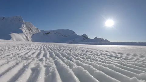 Corduroy on the ski track Stock Footage 150475726