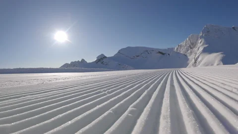 Corduroy on the ski track Video stock 150475987