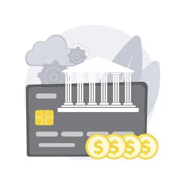 Core banking IT system abstract concept vector illustration. イラスト素材