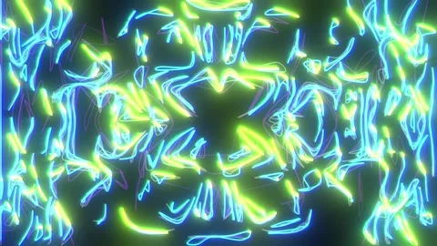 Core blue yellow neon circle Stock Footage 326716375