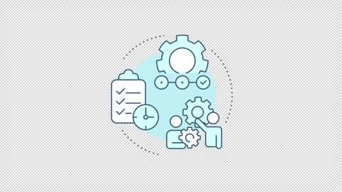 Core business processes optimization animated mobile app onboarding Stock Footage 345252781