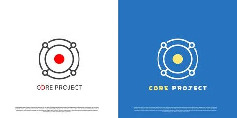 Core circle target board abstract logo design illustration Stock Illustration