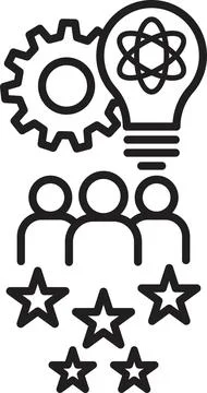 Core competencies icon vector 库存插图